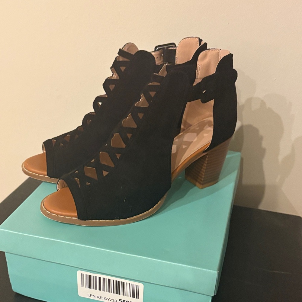Amazon Black Women's Heeled Sandals
